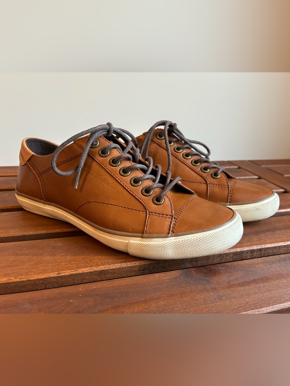 Coach Perkins Brown Leather Low Top Sneakers Shoes Men’s Size 7D EU 40